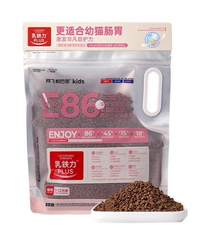 阿飞和巴弟 全价E86幼猫主粮鸡肉三文鱼配方 1.5kg/袋