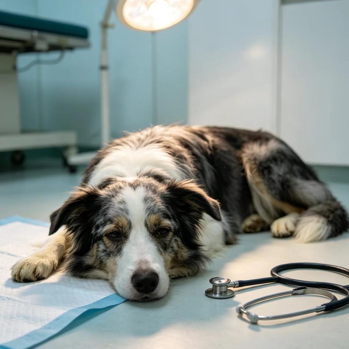 六岁边境牧羊犬精神萎靡尿色异常已确诊