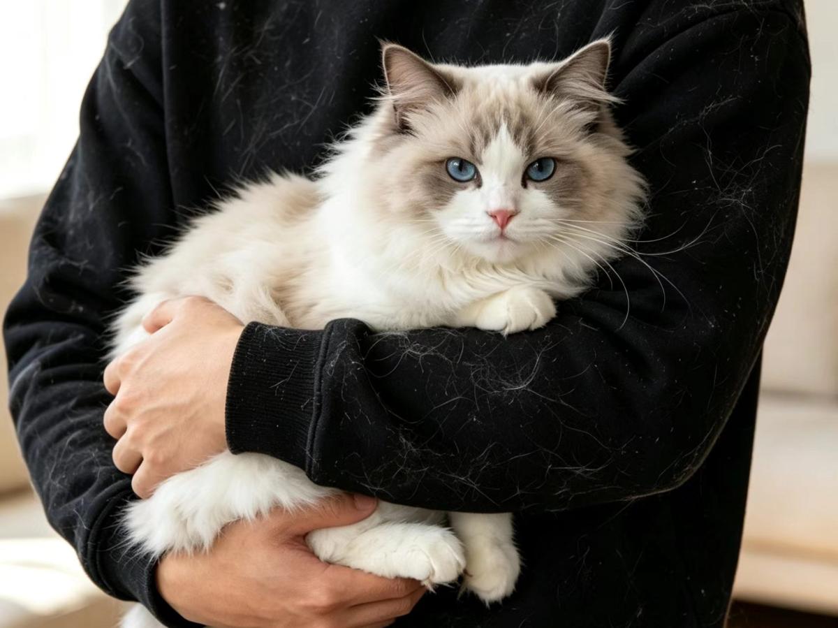 布偶猫掉毛图片