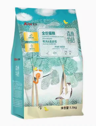 艾尔 鸭肉蔓越莓全价猫粮 1.5kg/包