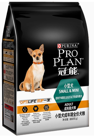 冠能 小型犬成犬全价犬粮 800g/包