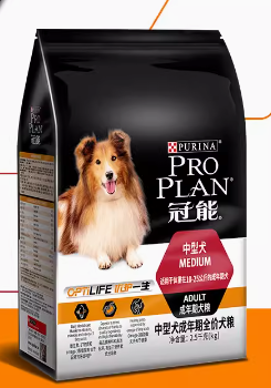 冠能 中型犬成年期全價犬糧 2.5kg/包