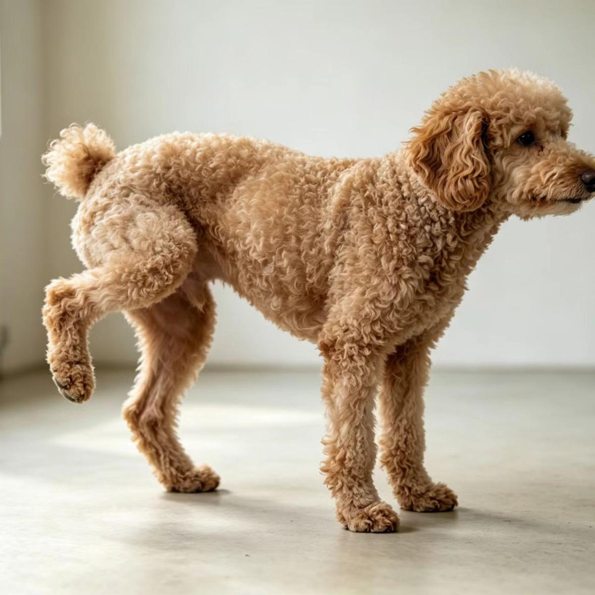 四岁贵宾犬突发后肢跛行已确诊