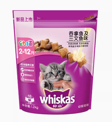 伟嘉 幼猫猫粮吞拿鱼及三文鱼味 1.2kg/包