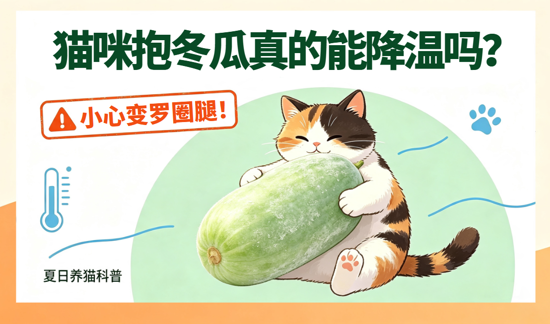 猫咪抱冬瓜真的能降温吗？