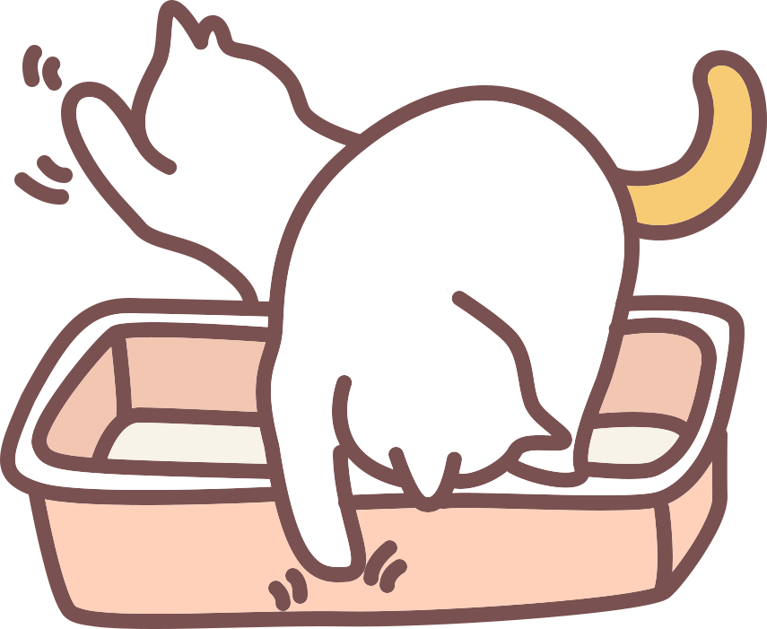 猫咪在猫砂盆外面拉屎