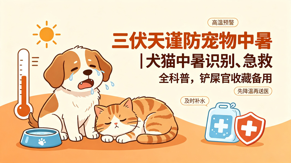 三伏天谨防宠物中暑｜犬猫中暑识别、急救全科普，铲屎官收藏备用