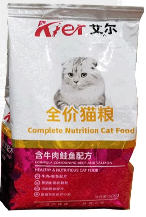 艾尔 牛肉鲑鱼全价猫粮 500g/包