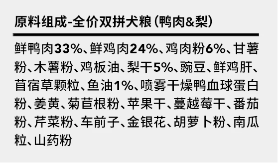 匹卡噗鸭肉梨冻干狗粮