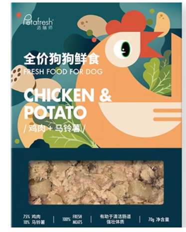 派膳师 狗狗鲜食鸡肉马铃薯 70g/盒