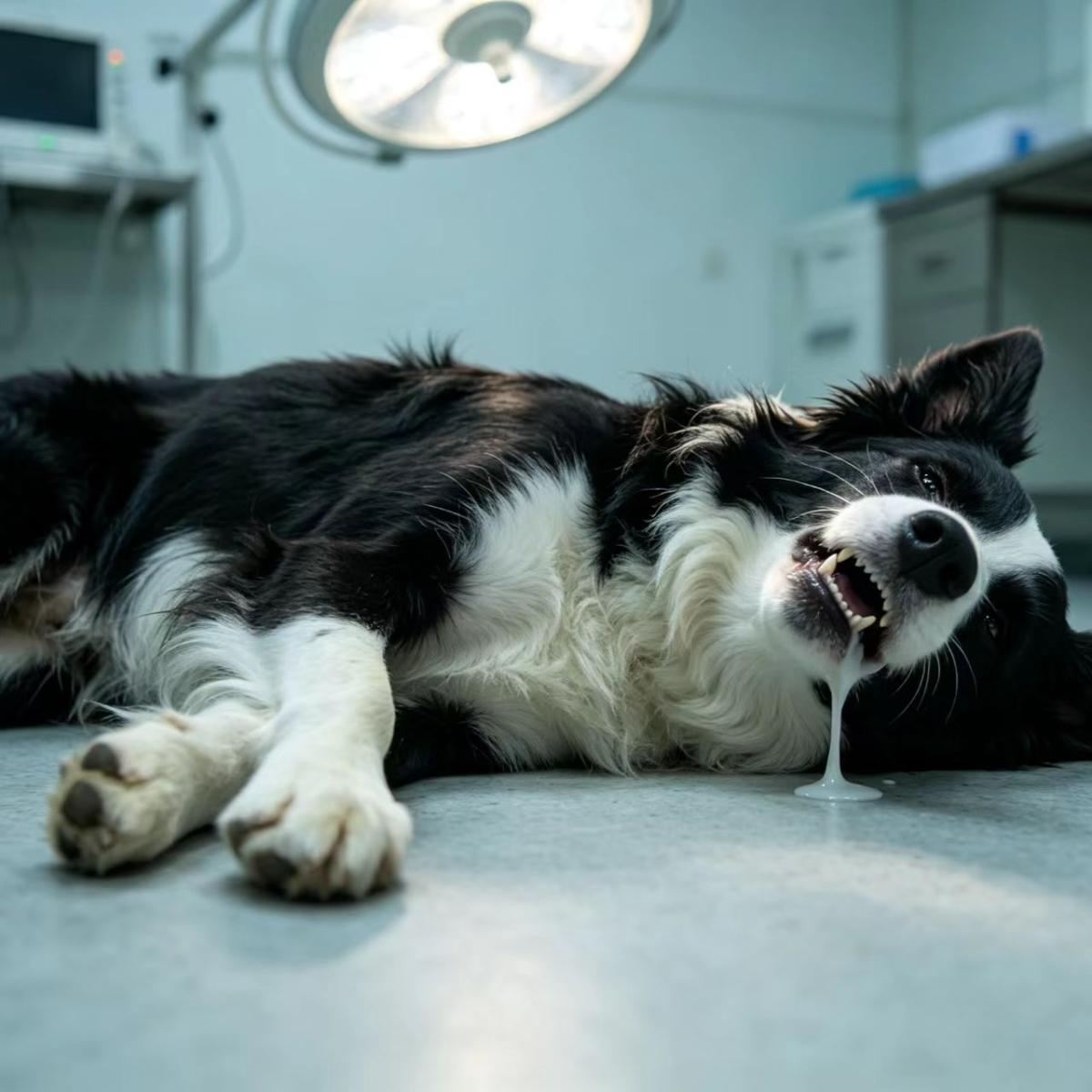 两岁边牧犬误咬电线后抽搐流涎已确诊