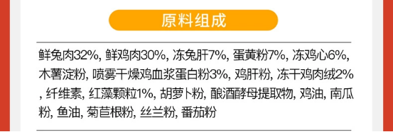 领先蛋黄兔烘焙猫粮