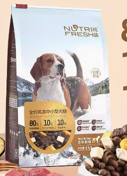 纯皓 全价风冻中小型犬粮 1.5kg/包