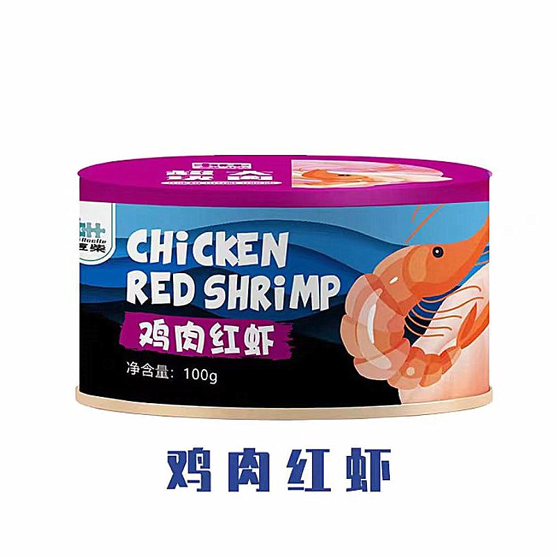 豆柴 猫犬纯肉罐头鸡肉红虾
